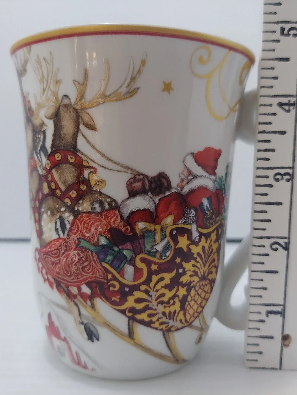 Williams-Sonoma 'Twas the Night Before Christmas Santa/Sleigh Coffee Mug 14 oz